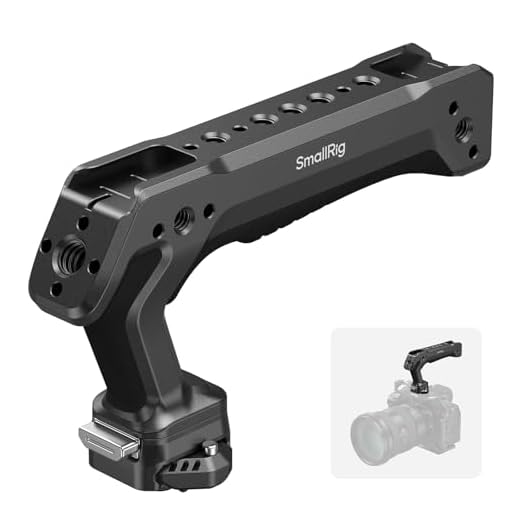 SMALLRIG Top Handle Obergriff, Zweiwege und Kompatible QR-Slide-NATO-Schiene für ARRI mit 1/4"-20-Schraube, Ergonomisches Design, 15kg max Tragkraft, Mehrere Integrierte Befestigungspunkte – 5632