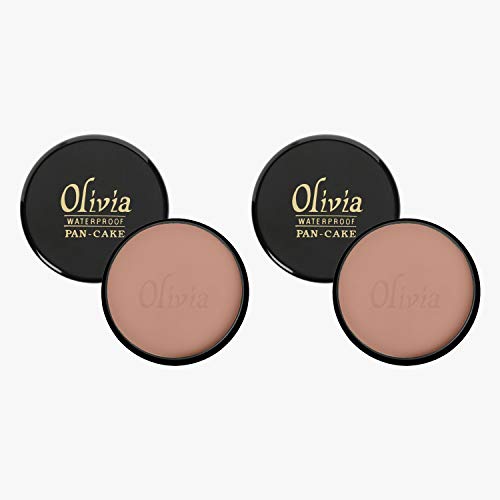 Image of Olivia 100% Waterproof Pan Cake Dark Egyptian Makeup Concealer 25g, Shade No.929 - Pack of 2