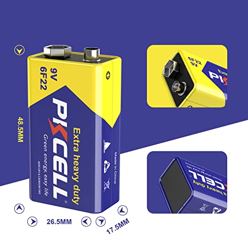 Pkcell 9V 6F22 Mn1604 Battery For Smoke Detectors (5Pc) #TOP1