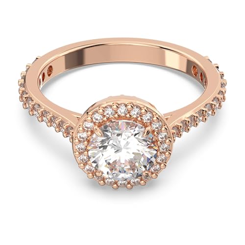 Bague Constella Swarovski 5639404 anneau fin en métal rose taille 55