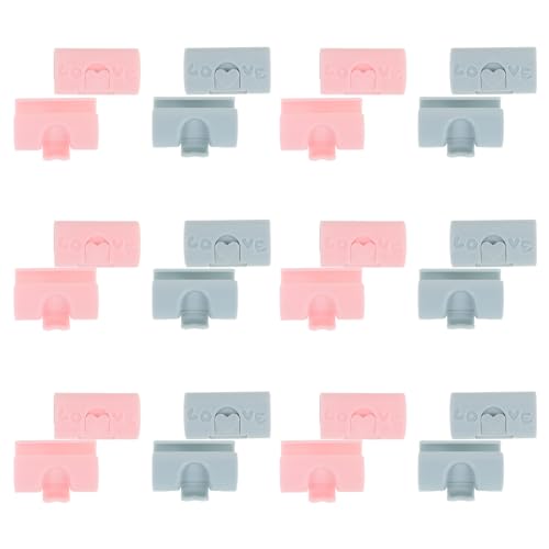 STOBAZA Pinzas para Fijar Sábanas y Edredones Antideslizantes 24 Piezas en Rosa y Azul, Clips Ajustables para Ropa de Cama, Sujetadores Multiusos para Hogar y Cocina, Accesorios