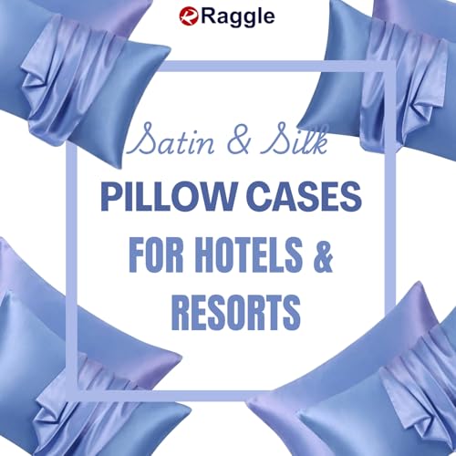 Image of RAGGLE Satin Silk Pillowcase for Hair and Skin Standard Size 18 inchX 28 inch with Soft Breathable Smooth Cooling Pillow Covers for Sleeping or Pillow Protector (4, Sky Blue)