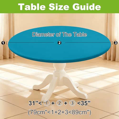 Smiry Round Spandex Tablecloth, Fitted Table Cover for 31"-35" Tables by Smiry - Used condition - Image 7