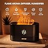 Gzvxuny Flame Essential Oil Diffuser, Upgrade 7 Colour Lights Aromatherapy Diffuser, Super Quiet Air Humidifier, Electric Aroma Diffuser, Waterless Auto-Off for Home Office Room (7 Colors) #2