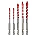 Carbide Drill Bits Set for Wood, Metal, Tiles, and DryFor Wall, 5 Pieces for All Your Drilling Needs