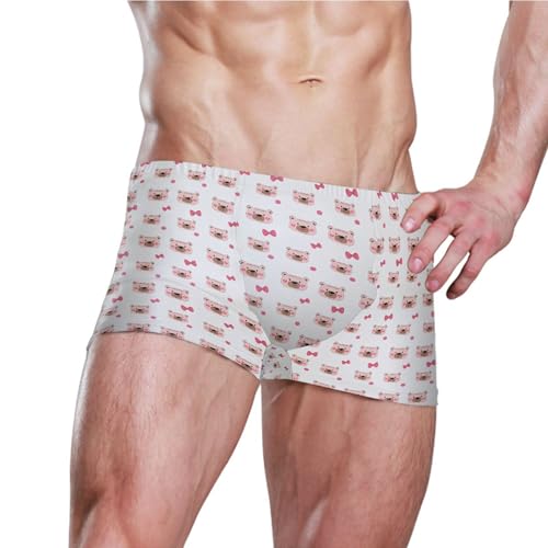Cute Bear Mens Swim Trunk Swimwear Bathing Suit Swim Brief Square Leg Board Short S B04051943