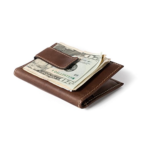 RFID Money Clip Wallet for Men - Slim Front Pocket Wallet Leather Money Clip