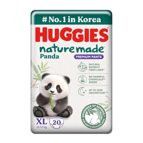 Image of Huggies Naturemade Premium Ultra-thin Bamboo diapers XL 20pc,12hr lock