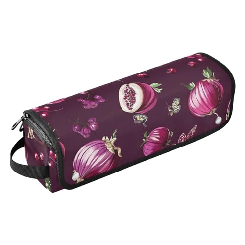 Bolsa de viaje para herramientas de cabello con tapete resistente al calor, estuche impermeable para plancha, rizador y secadora, color grosella espinosa burdeos
