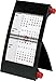 Produktbild rido/idé 7038000201 Drei-Monats-Tischkalender, 1 Seite = 3 Monate, 110 x 183 mm, Kunststoff-Rahmen mit roten Drehknöpfen, Kalendarium 2021 und 2021