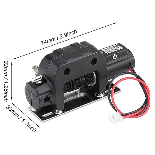 Winch eléctrico metálico para auto RC 1:10 Srliya miniatura 2
