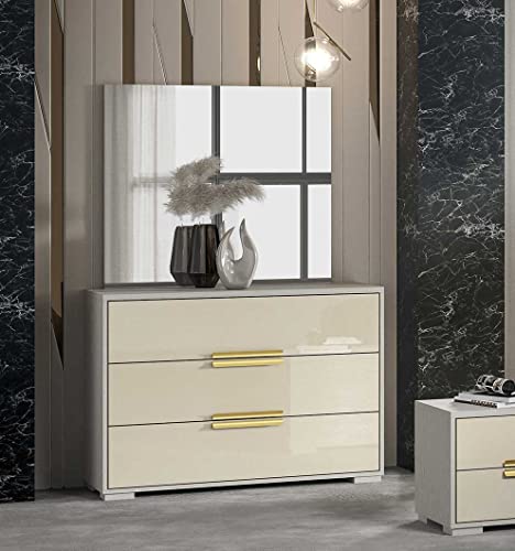 Stilprojectstore Comò 3 Cassetti Quercia Bianca L.120 Cm - Dream