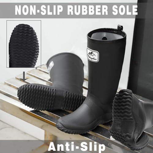 situkeke Gummistiefel Damen Gartenarbeit Mode Outdoor Boots Federleichte Wasserdichte Herren Regenschuhe Brown 40/41 EU