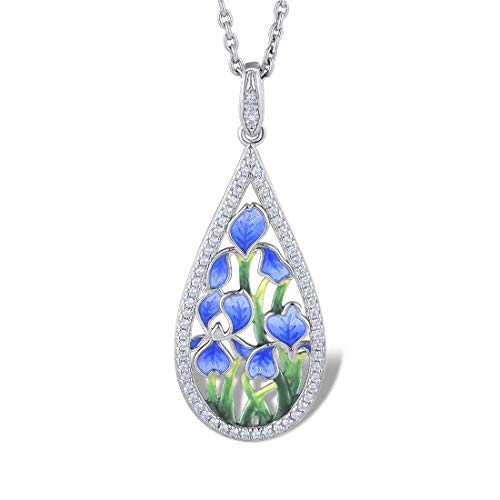 Collier argent femme fleur bleue namana, le bijou idéal pour illuminer vos tenues
