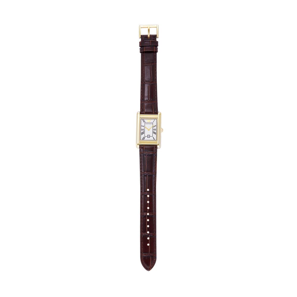 EMPORIO ARMANI Watch For Men, Quartz Two Hand Movement and 25mm Case Size with Stainless Steel or Leather Strap
