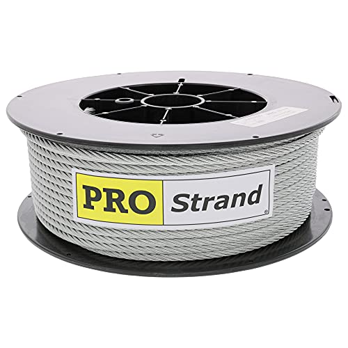 Pro Strand 1/8" X 1000', 7X19, Galvanized Cable Reel #TOP22