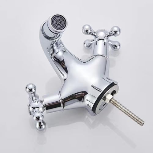 Robinet mitigeur de lavabo rétro en laiton avec bec orientable - 5