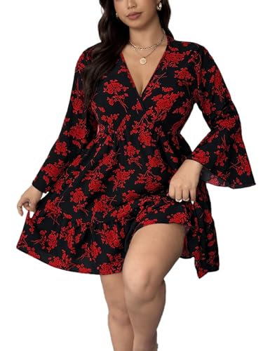Plus Size Summer Dresses for Women Casual Short Sleeves A Line Midi Dress -  Product Details