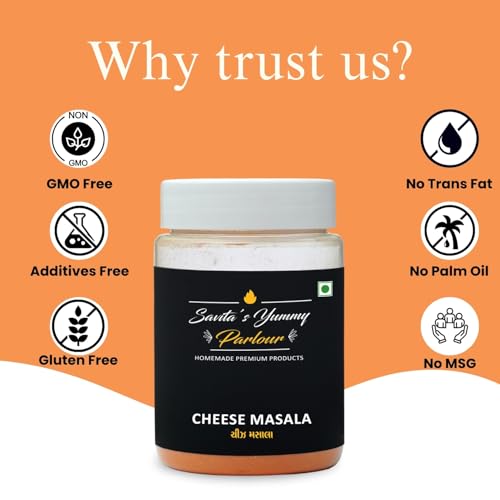 Image of Savita's Yummy Parlour Cheese Masala - Homemade Premium Spice Blend | Flavor Booster for Snacks, Pasta, Popcorn & More