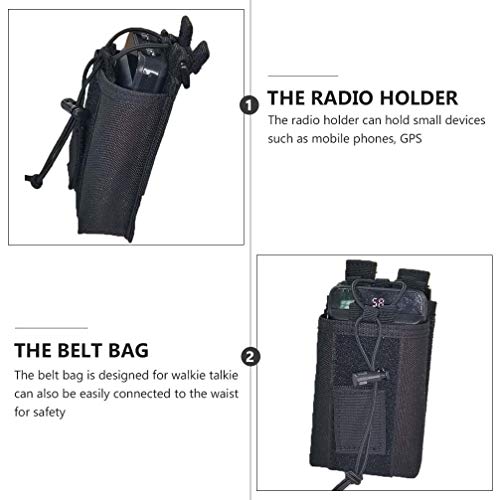 ARTIBETTER 2PCS Molle Saco Titular Caso Rádio Rádio Interphone Walkie Talkies Universal Bolsa de Nyl