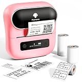 Phomemo Etikettendrucker, M220 Thermo-Etikettendrucker, Bluetooth Barcode Drucker für Adressen,Mailing,Kleinunternehmen,3 Zoll Etikettendrucker kompatibel mit Telefon und PC, mit 3 Rollen Etiketten