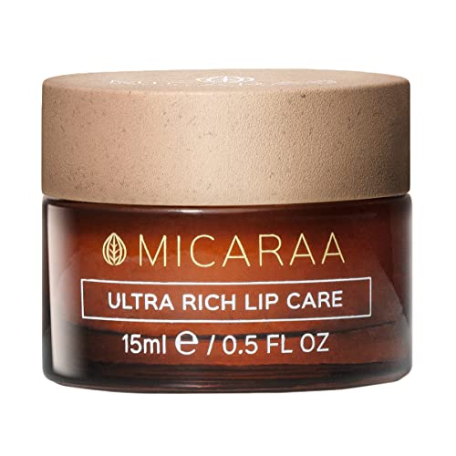 MICARAA veganer Lippenbalsam mit Bio Sheabutter, Kokosöl und Kakaobutter, gegen trockene Lippen, reichhaltige Lippenbutter ohne Bienenwachs, Naturkosmetik Cover
