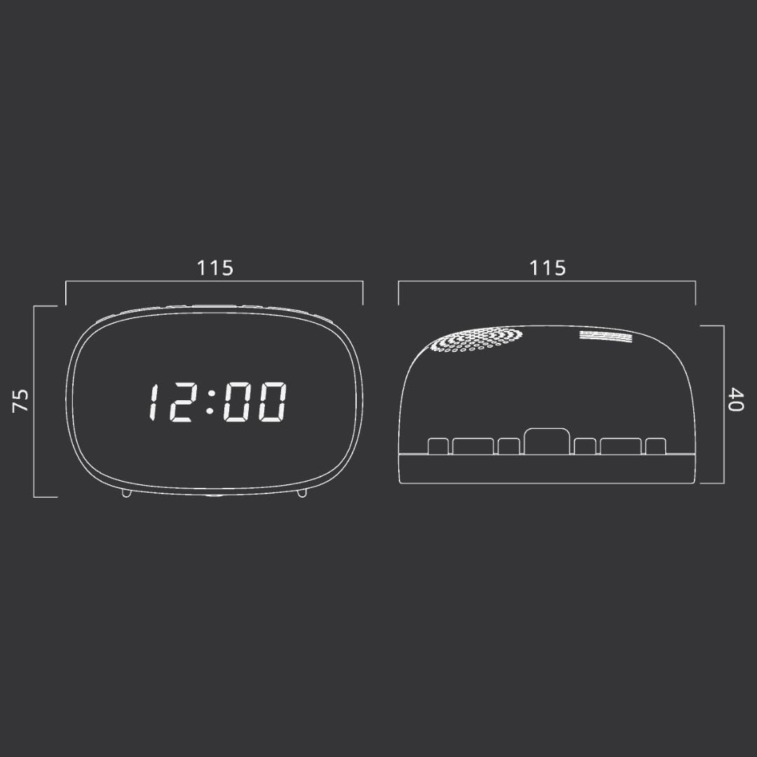 MUSE Radiobudzik M-150 CR, Czarny