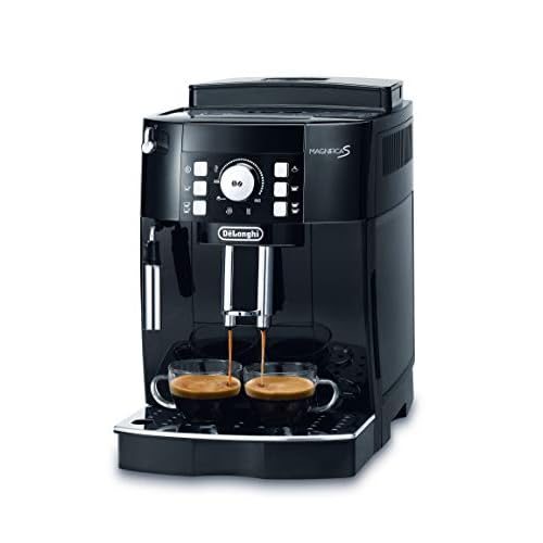De'Longhi Magnifica S ECAM 21.116.B Kaffeevollautomat (Direktwahltasten und Drehregler, Milchaufschäumdüse, Kegelmahlwerk 13 Stufen, Herausnehmbare Brühgruppe, 2-Tassen-Funktion) 1,8l, schwarz