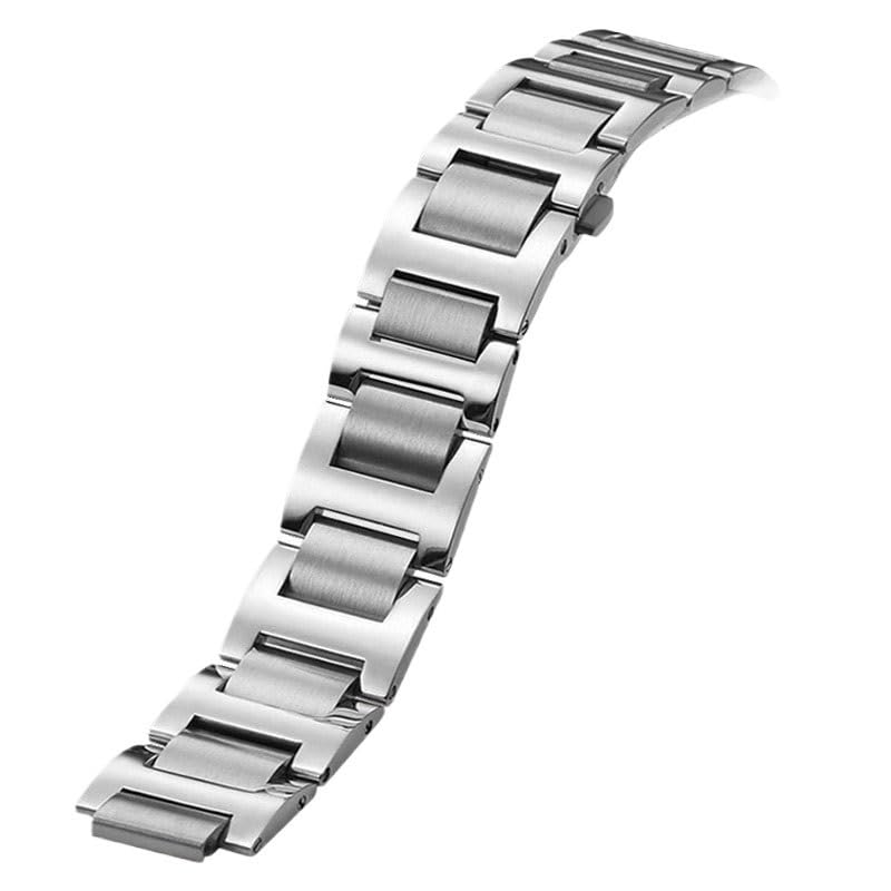 Bracelet montre acier inoxydable compatible Cartier Ballon Bleu entrecorne concave