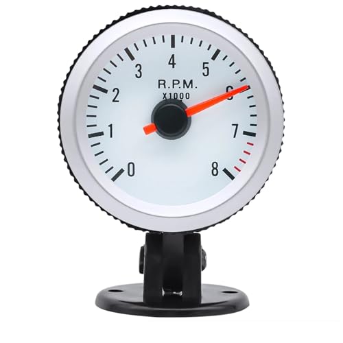 Tacómetro coche 52mm medidor RPM analógico 12V gasolina para motores de 1 a 8 cilindros