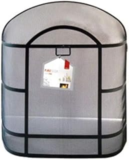 De Vielle Premium Fireguard Heavy Duty Dome Spark Fire Guard, Metal, Black, 63x30x72 cm