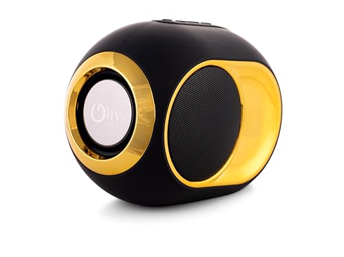 Image of Smart Wireless Speaker Water Resistance, Wireless Bluetooth Speaker TWS Feature, Up to 6H Playtime, Wireless Sound Box Stereo Surround Music Bass Speaker Outdoor Speakers (Black-Gold)