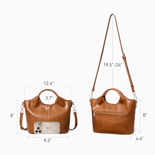 Image of BOSTANTEN Vegan Leather Purses for Women Soft Crossbody Zip Satchel Handbag