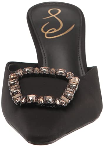Sam Edelman Women's Brit Jewel Mule, Black Satin, 6 #TOP1