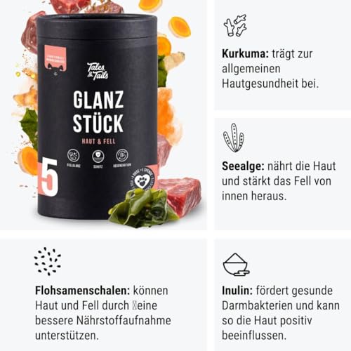 Tales & Tails Glanzstück Haut und Fell-Snack für Hunde - 1 Dose 325g