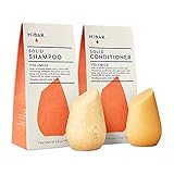 HiBAR - Volumize Shampoo & Conditioner Set - For Fine, Flat Hair - Add Body, Definition & Volume - African Dates & Vitamin B5 - Plastic, Soap, Paraben & Sulfate-Free - Color Safe & Vegan -2 Solid Bars
