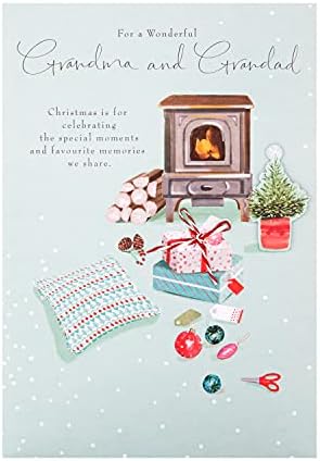 Hallmark Christmas Card for Grandma and Grandad - Classic Lucy Cromwell Illustrated Design