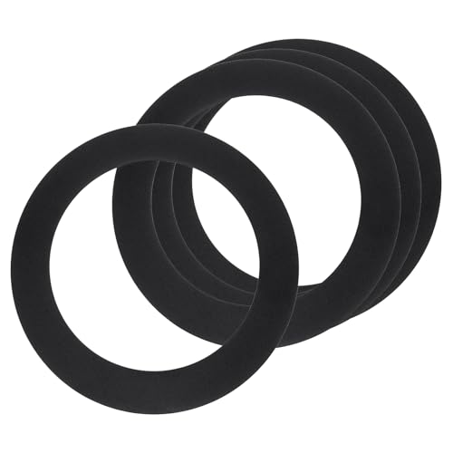 uxcell Goof Rings for 6" Recessed Lights 6.3" ID 8.7" OD Matte Black 4Pcs