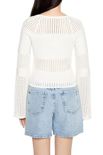 Image of Forever 21 Women's Open-Knit Bell-Sleeve Sweater