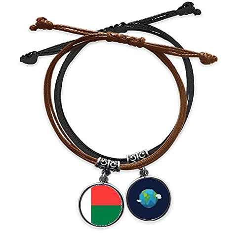 Pulsera de Madagascar de cuero el regalo ideal para amantes del viaje