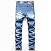 Liuhond Men's Ripped Distressed Destroyed Straight Fit Washed Denim Jeans Pants(3332Blue, 34)