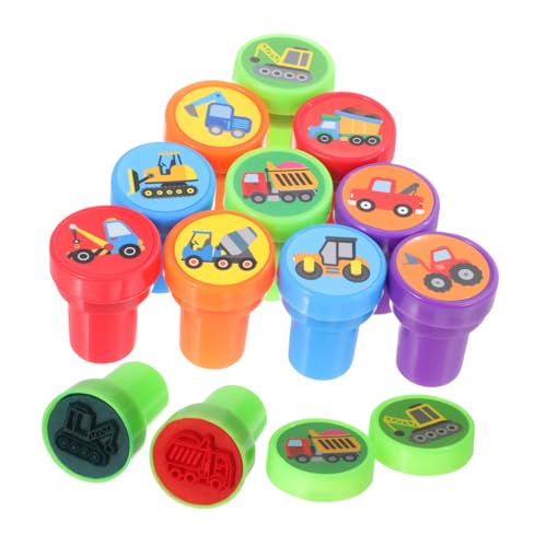 BESPORTBLE Camion de Chantier Jouet Éducatif Tampons en Plastique Lot de 20 Favorisant Le Développement Intellectuel pour Garçon et Filles pour Loisirs...