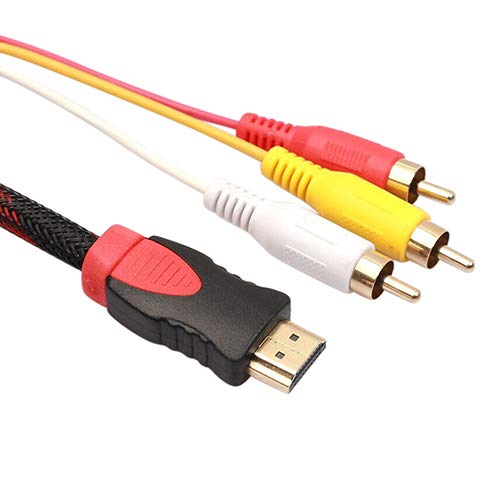 Adapter, 5ft HDMI Male to RCA Video Audio AV Cable Adapter for PS3 Xbox One Wii SG