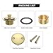 Brushed Gold Bathtub Drain Bath Tub Trim Set Conversion Kit Assembly, All Brass Lift and Turn Twist Tub Drains Replacement Trim Kit with Two-Hole Overflow Faceplate