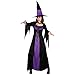 Adult Ladies Spellbound Witch Purple/Black Halloween Fancy Dress Costume (Women: 14-16)
