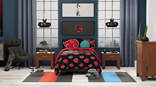 Naruto Akatsuki Anime Bedding Super Soft Microfiber Twin XL Sheet Set, College Dorm Essentials, (Official Licensed Product)