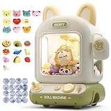 Skirfy Claw Machine for Kids,Mini Vending Machine, Prize Dispenser Toys for Girls and Boys, Electronic Arcade Game for Party Birthdays Includes 32 Mini Toys(Green)
