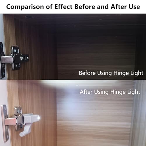 Image of Milltrip 10 Pack Cabinet Hinge LED Sensor Light, Cabinet Cupboard Hinge LED Light for Kitchen Light, Universal Cabinet Cupboard Hinge LED Light for Modern Kitchen Home (Cool White)