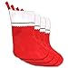 Produktbild Jonami Weihnachtsstrumpf, Nikolausstiefel, Nikolausstrumpf, Weihnachtssocken, Nikolaussocken, Nikolaus Socke Strumpf zum Aufhängen und Befüllen an Weihnachten - 4 Stück
