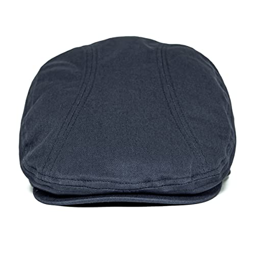 Image of BOTVELA Men Cotton Twill Newsboy Flat Ivy Driving Hat Fitted Cap